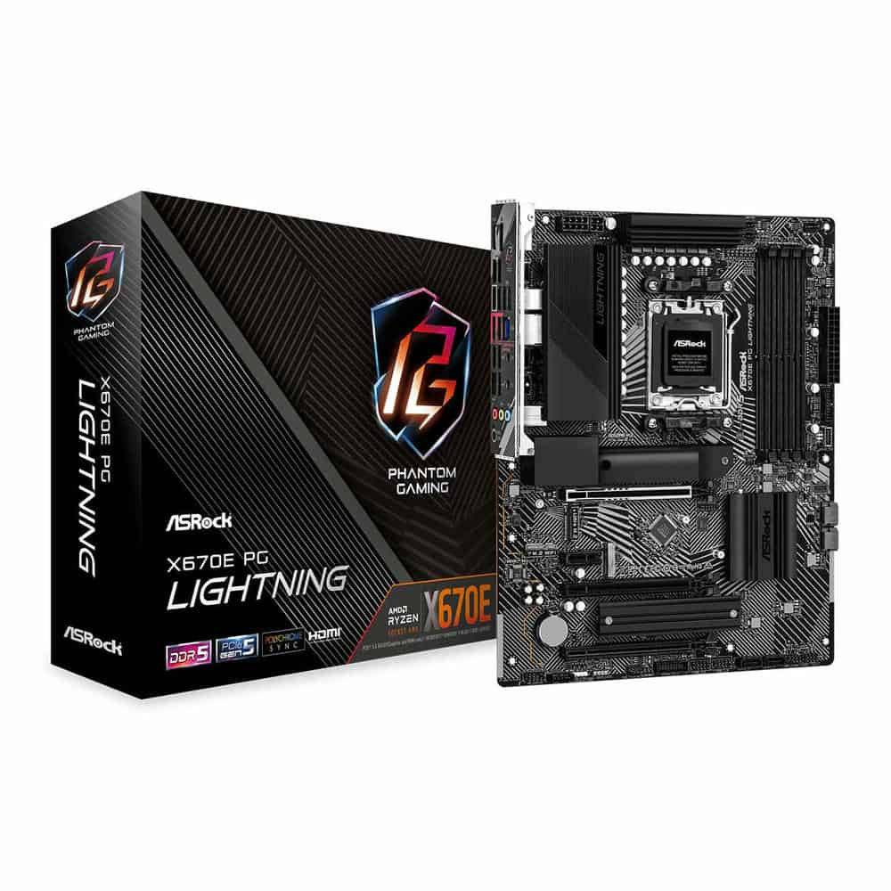 ASRock AMD Ryzen X670E PG Lightning AM5 DDR5 PCIe 5.0 ATX Motherboard